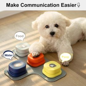 MEWOOFUN Dog Talking Buttons Set - 3 Recordable Communication Buttons With (Option: QS02S)